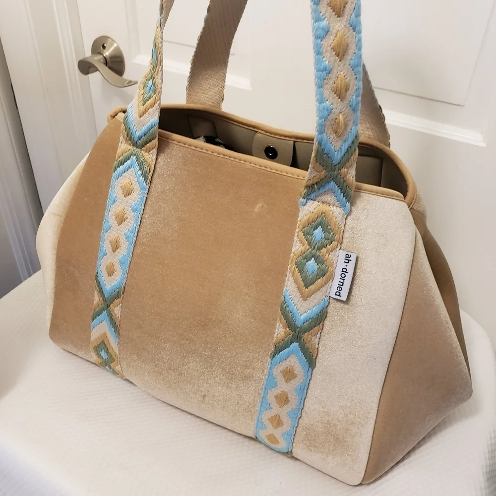 Ah•dorned Beige Tote & Crossbody Set, Beige